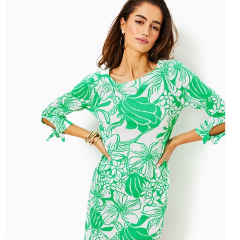 Lilly Pulitzer NWT Lidia Spearmint Oversized Kiss My Tulips Dress S